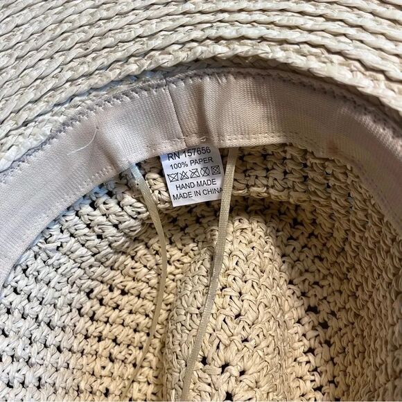 Wide Brimmed Paper Hat - Picture 8 of 8